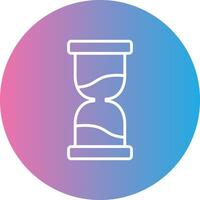 Sandglass Line Gradient Circle Icon vector