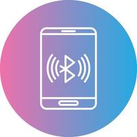 Bluetooth línea degradado circulo icono vector