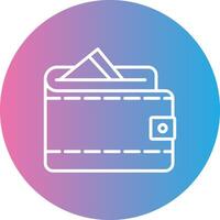 Wallet Line Gradient Circle Icon vector