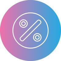 Divide Line Gradient Circle Icon vector