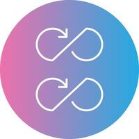 Infinity Line Gradient Circle Icon vector
