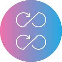 Infinity Line Gradient Circle Icon vector