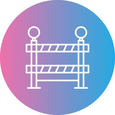 Barrier Line Gradient Circle Icon