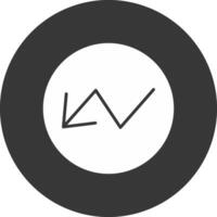 Trend Glyph Inverted Icon vector