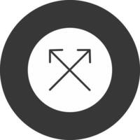Intersect Glyph Inverted Icon vector