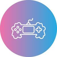 Game Line Gradient Circle Icon vector