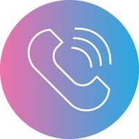 Phone Line Gradient Circle Icon vector