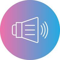 Sound Line Gradient Circle Icon vector