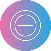 Minus Line Gradient Circle Icon vector