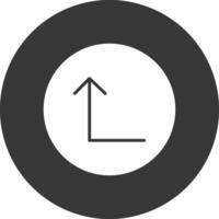 Turn Up Glyph Inverted Icon vector