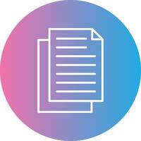 Document Line Gradient Circle Icon vector