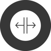 SPLIT Glyph Inverted Icon vector