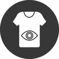 icono de glifo de camiseta invertida vector