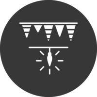 Garlands Glyph Inverted Icon vector