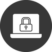Security Glyph Inverted Icon vector