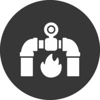 Gas Glyph Inverted Icon vector