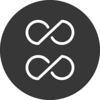 Infinity Glyph Inverted Icon vector