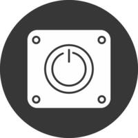 Power Glyph Inverted Icon vector