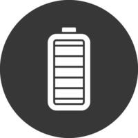 Battery Glyph Inverted Icon vector