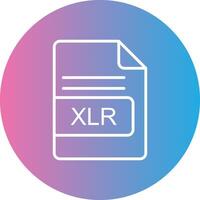 XLR File Format Line Gradient Circle Icon vector