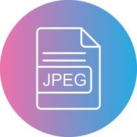 JPEG File Format Line Gradient Circle Icon vector