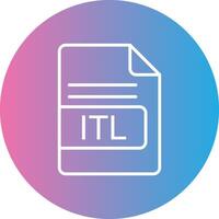 ITL File Format Line Gradient Circle Icon vector