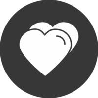 Heart Glyph Inverted Icon vector