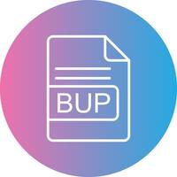 BUP File Format Line Gradient Circle Icon vector