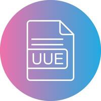 UUE File Format Line Gradient Circle Icon vector