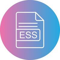 ESS File Format Line Gradient Circle Icon vector
