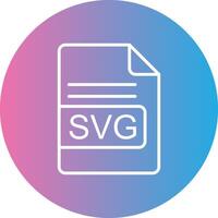 SVG File Format Line Gradient Circle Icon vector