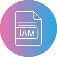IAM File Format Line Gradient Circle Icon vector