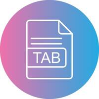 TAB File Format Line Gradient Circle Icon vector