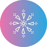 Firework Line Gradient Circle Icon vector