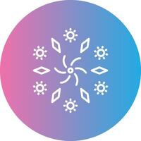 Firework Line Gradient Circle Icon vector