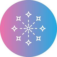 Firework Line Gradient Circle Icon vector