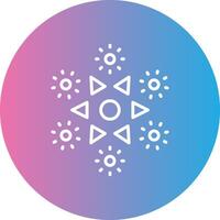 Firework Line Gradient Circle Icon vector