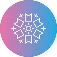 Firework Line Gradient Circle Icon vector