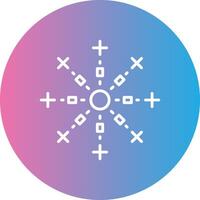 Firework Line Gradient Circle Icon vector