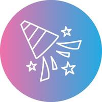 Confetti Line Gradient Circle Icon vector