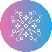 Firework Line Gradient Circle Icon vector