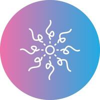 Firework Line Gradient Circle Icon vector