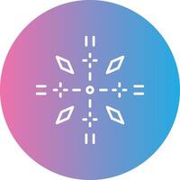 Firework Line Gradient Circle Icon vector