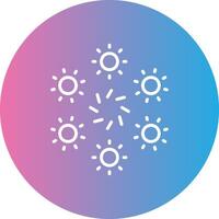 Firework Line Gradient Circle Icon vector
