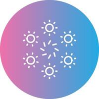 Firework Line Gradient Circle Icon vector