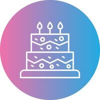 Cake Line Gradient Circle Icon vector