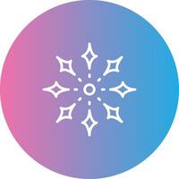 Firework Line Gradient Circle Icon vector