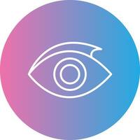 Eye Line Gradient Circle Icon vector
