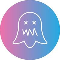 Ghost Line Gradient Circle Icon vector