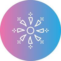 Firework Line Gradient Circle Icon vector